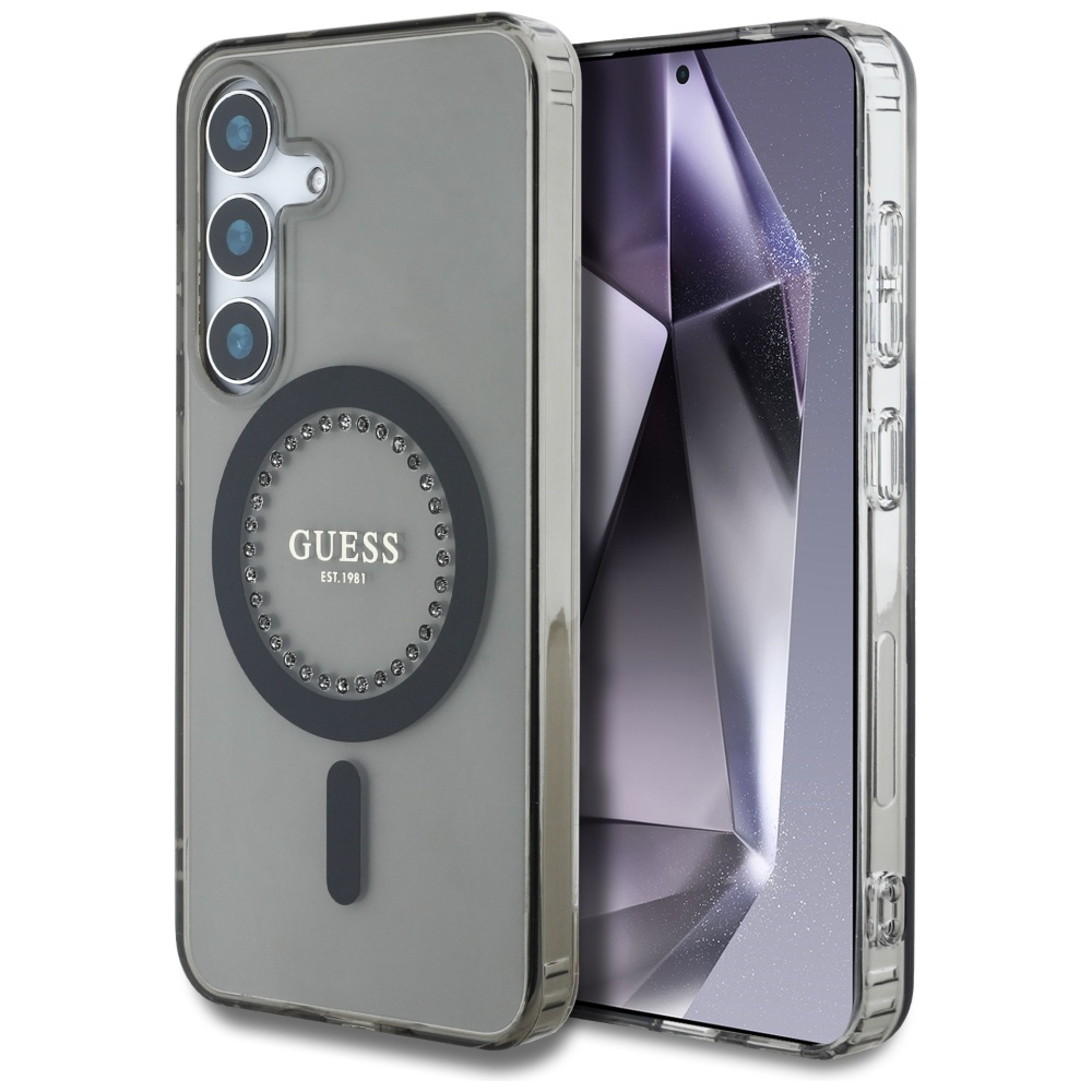 Guess MagSafe dėklas Samsung Galaxy S25 – juodas