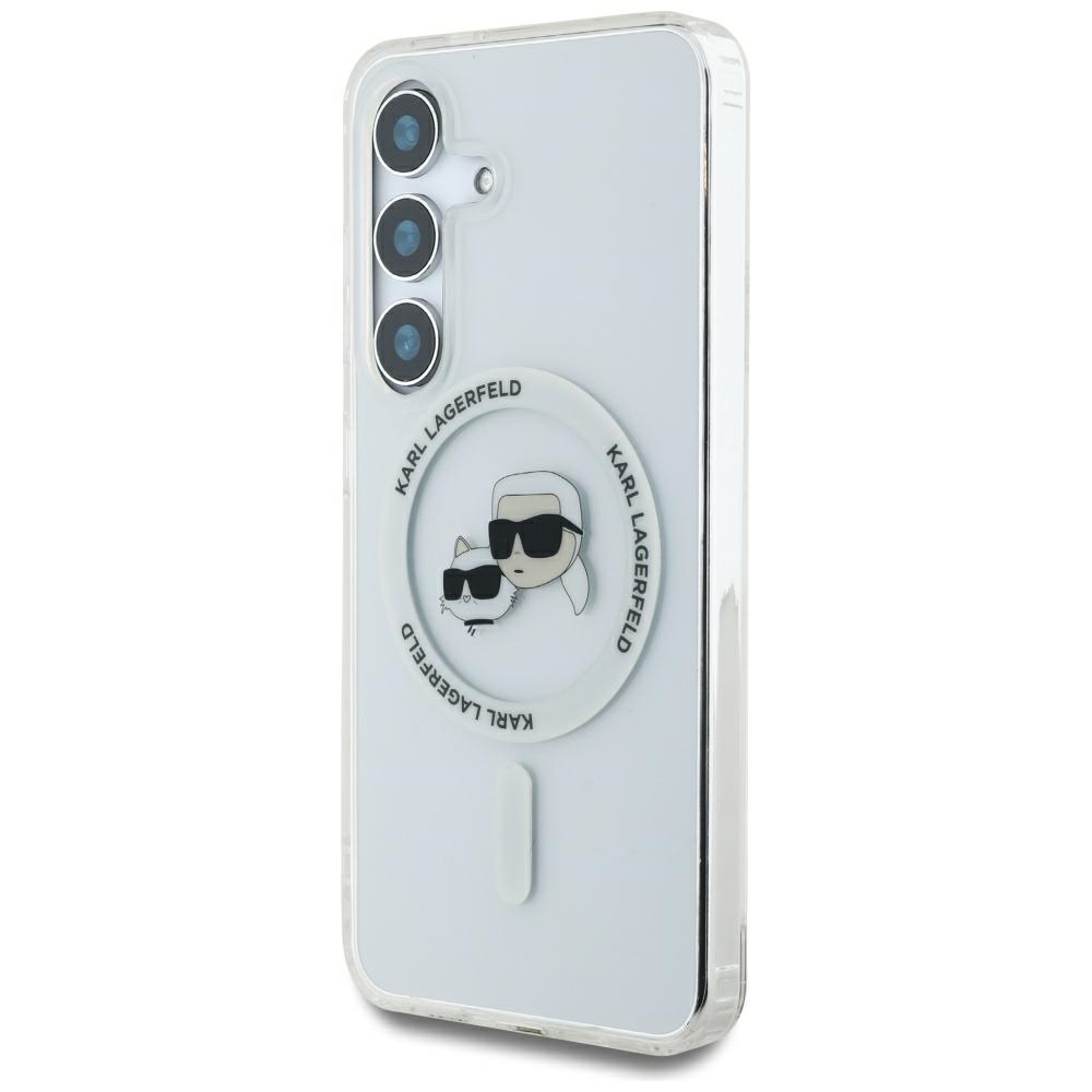 Karl Lagerfeld MagSafe dėklas Samsung Galaxy S25 – baltas
