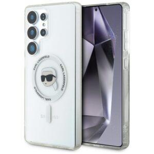 Karl Lagerfeld MagSafe dėklas Galaxy S25 Ultra – baltas