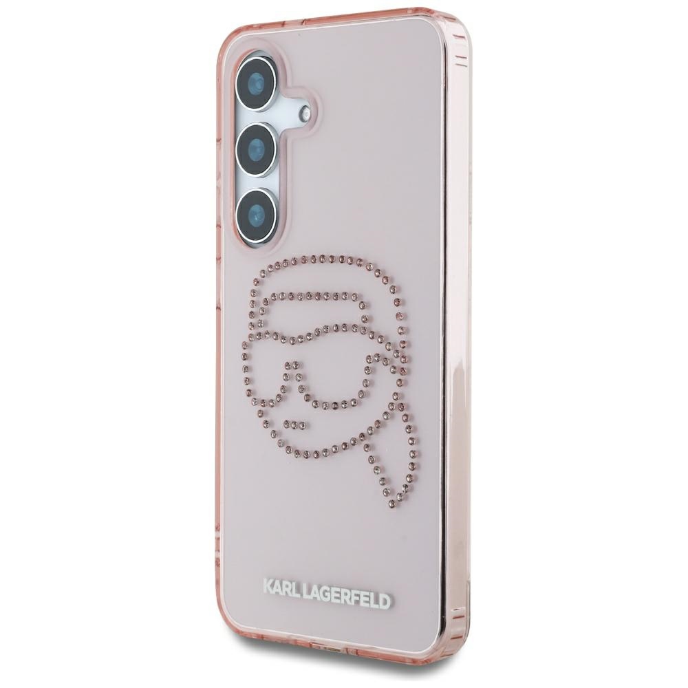 Karl Lagerfeld dėklas Samsung Galaxy S25 – rožinis