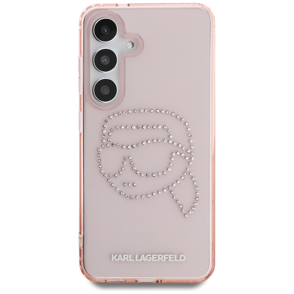 Karl Lagerfeld dėklas Samsung Galaxy S25 – rožinis