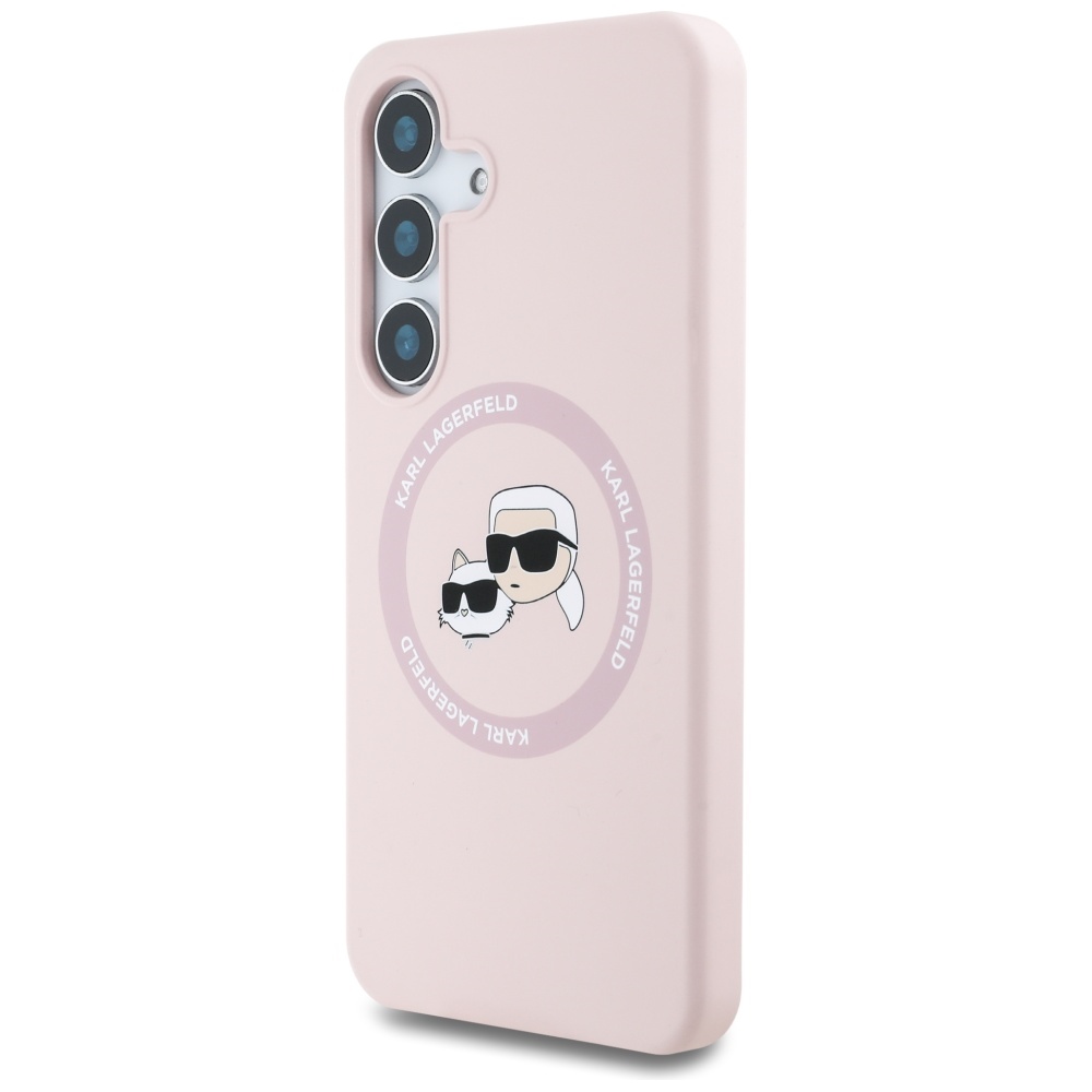 Karl Lagerfeld MagSafe dėklas Galaxy S25+ – rožinis