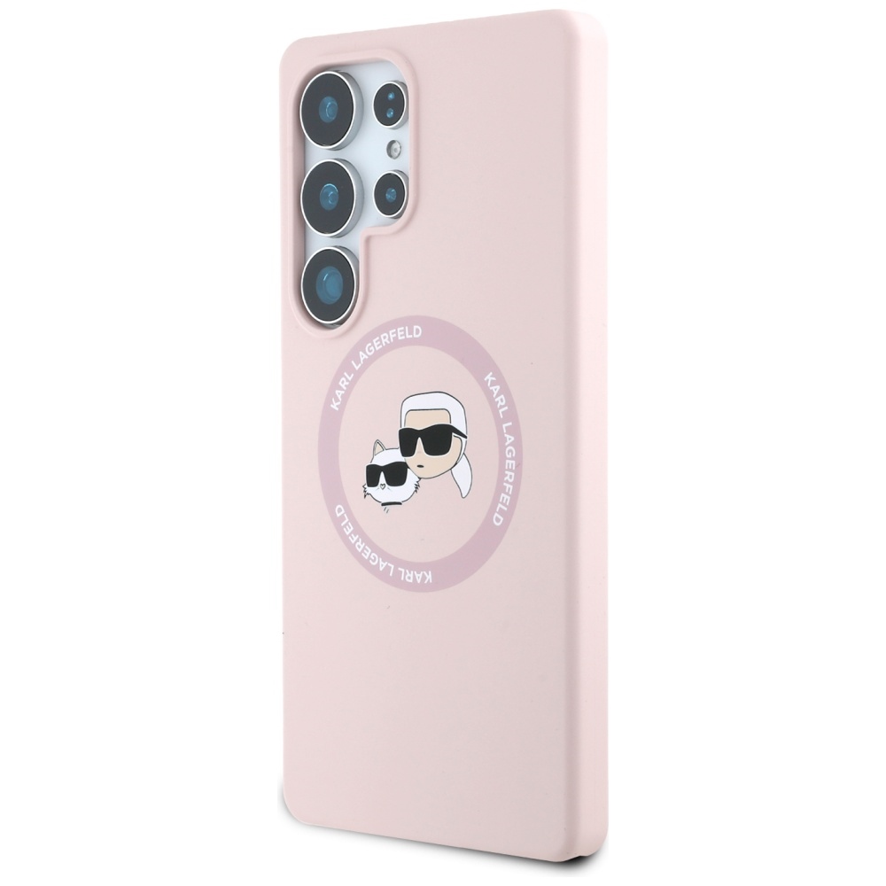 Karl Lagerfeld MagSafe dėklas Galaxy S25 Ultra – rožinis