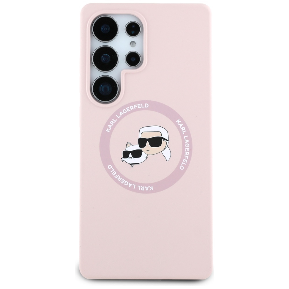 Karl Lagerfeld MagSafe dėklas Galaxy S25 Ultra – rožinis