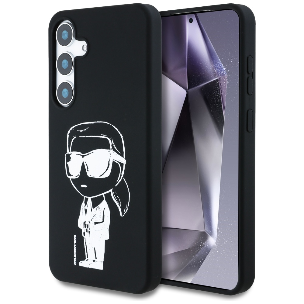 Karl Lagerfeld MagSafe dėklas Galaxy S25 – juodas