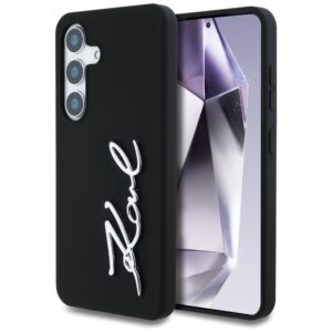 Karl Lagerfeld silikoninis dėklas Samsung Galaxy S25 – juodas