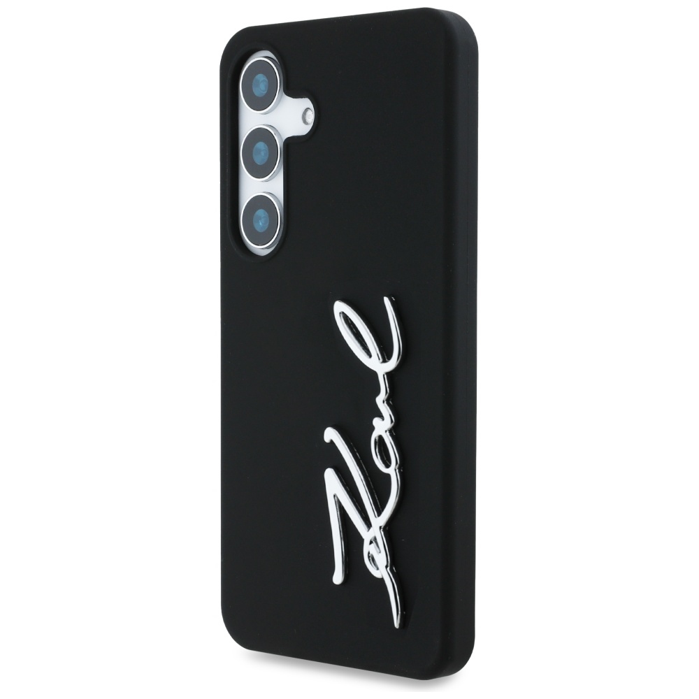 Karl Lagerfeld silikoninis dėklas Samsung Galaxy S25 – juodas
