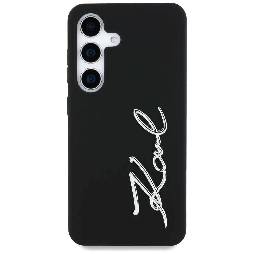 Karl Lagerfeld silikoninis dėklas Samsung Galaxy S25 – juodas