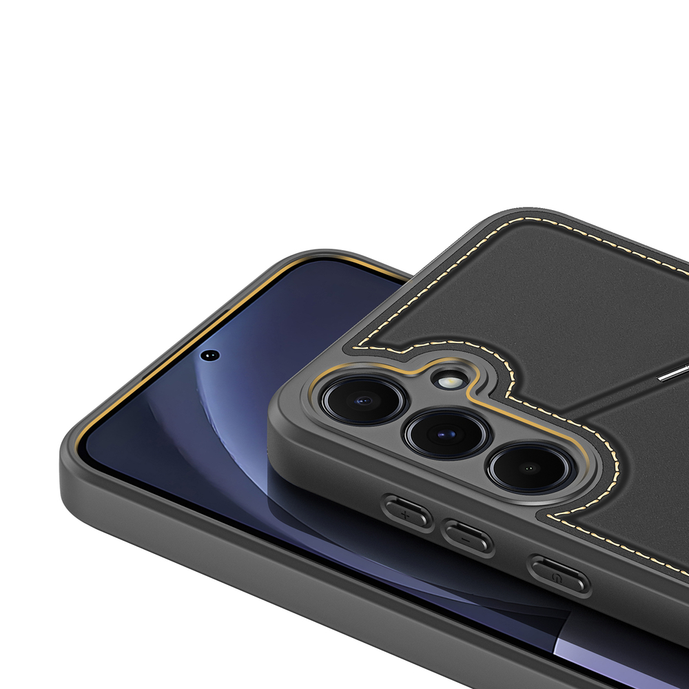 Dux Ducis Rafi II dėklas Galaxy S25 su stovu – juodas