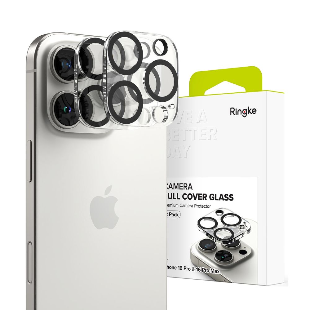 Kameros apsauginis stiklas Ringke Camera Protector iPhone 16 Pro / 16 Pro Max, 2 vnt., skaidrus