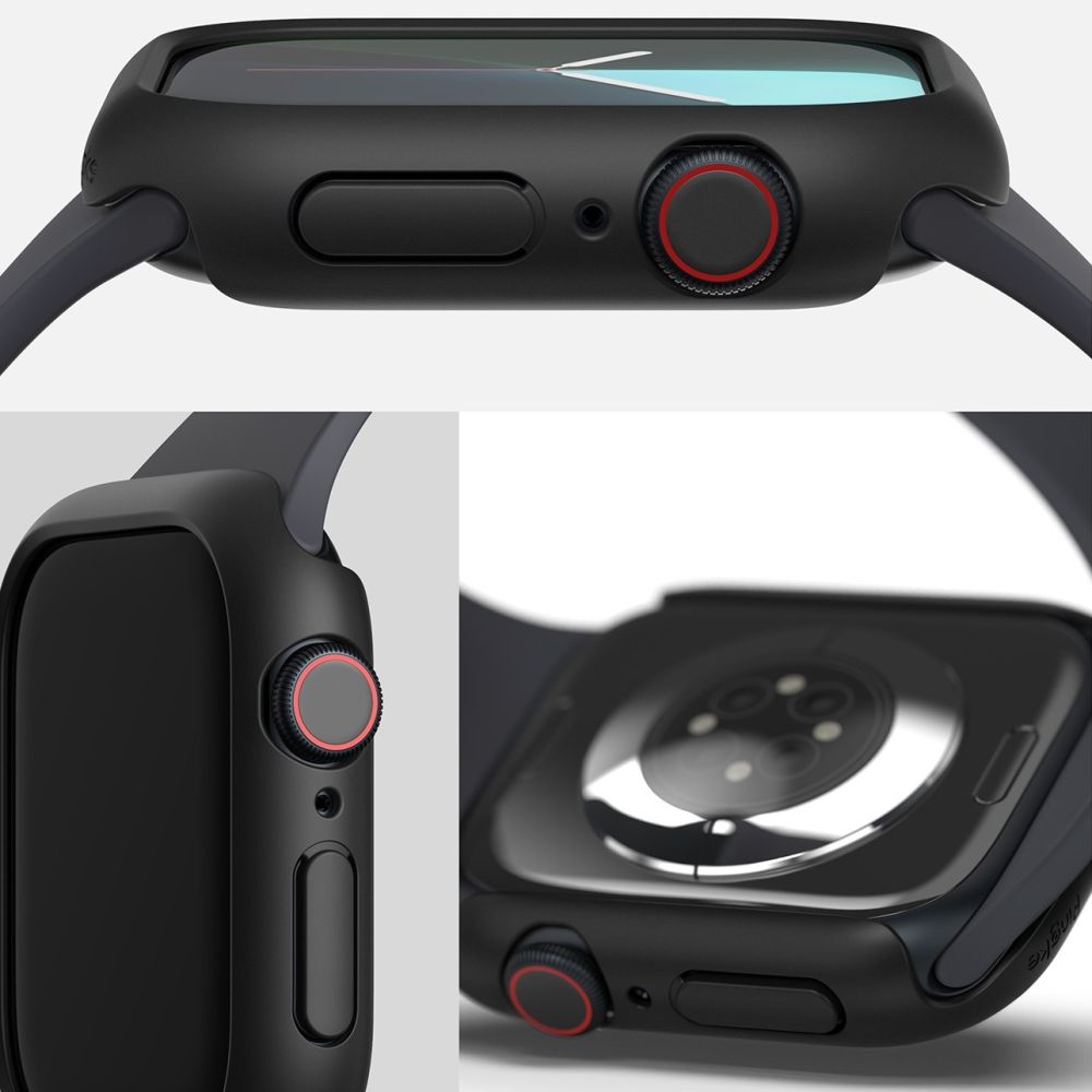 Dėklas Ringke Slim Apple Watch 10 / 11 (46 mm), 2 vnt., skaidrus ir matinis juodas