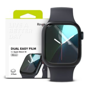 Apsauginė plėvelė Ringke Dual Easy Apple Watch 10 / 11 (46 mm), 3 vnt., skaidri