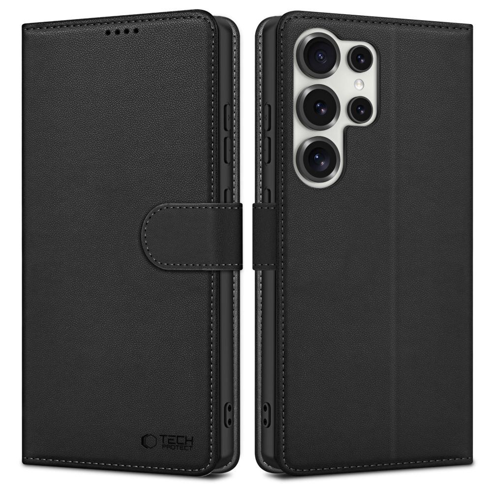 Dėklas Tech-Protect Wallet Samsung Galaxy S25 Ultra, juodas