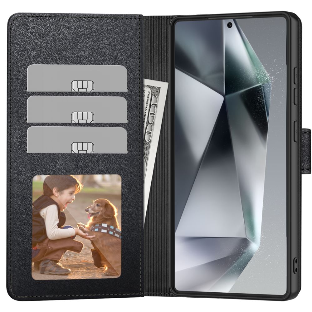 Dėklas Tech-Protect Wallet Samsung Galaxy S25 Ultra, juodas