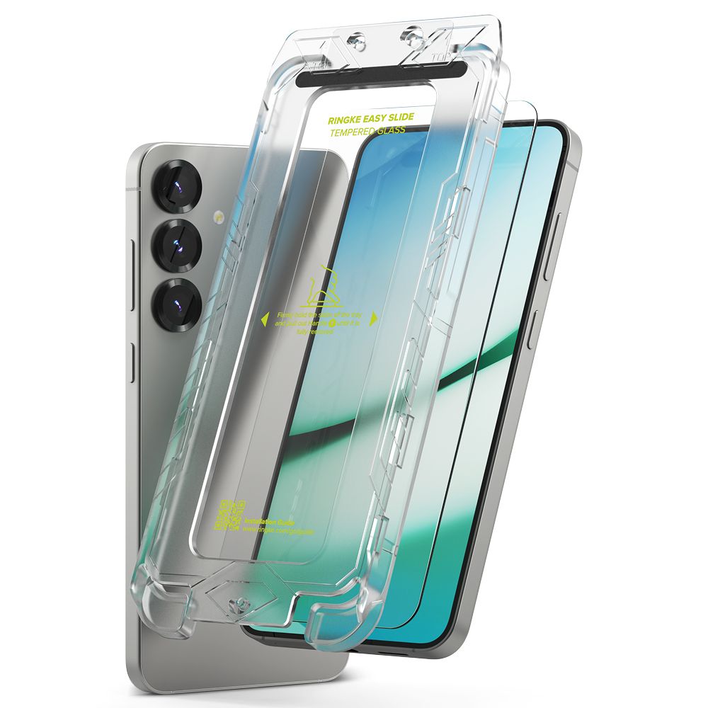 Apsauginis stiklas Ringke Easy Slide Galaxy S24 / Galaxy S25, 2 vnt., skaidrus