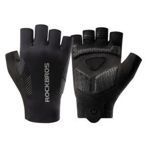 Rockbros dviračio pirštinės pavasaris/vasara/ruduo, trumpi pirštai, dydis: XL - juoda