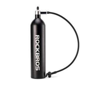 Rockbros bevamzdinės padangos slėgio bakas 200 PSI 1,2l - juodas