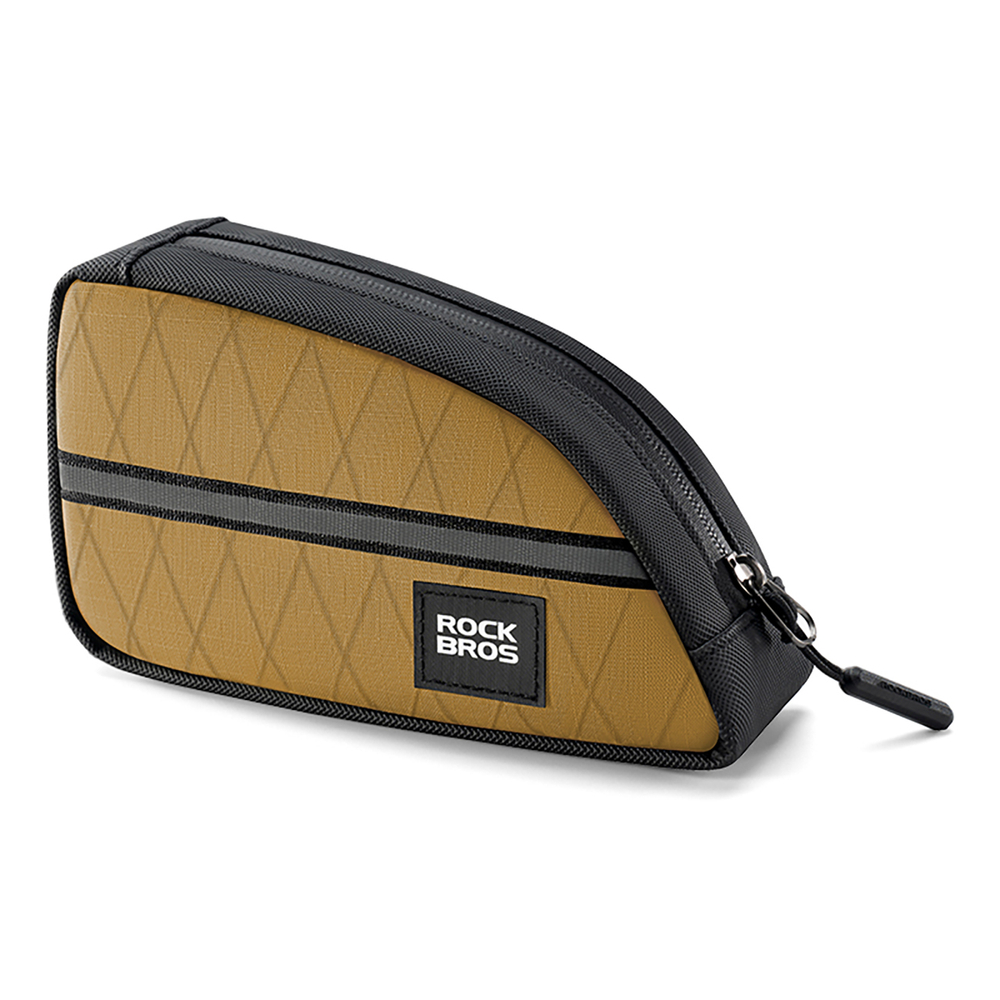 Rockbros trikampio formos dviračio rėmo krepšys 0,8l - Rudas