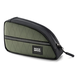 Rockbros trikampio formos dviračio rėmo krepšys 0,8l - Žalias