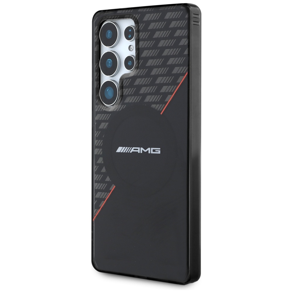 AMG MagSafe dėklas Galaxy S25 Ultra – juod./raud.