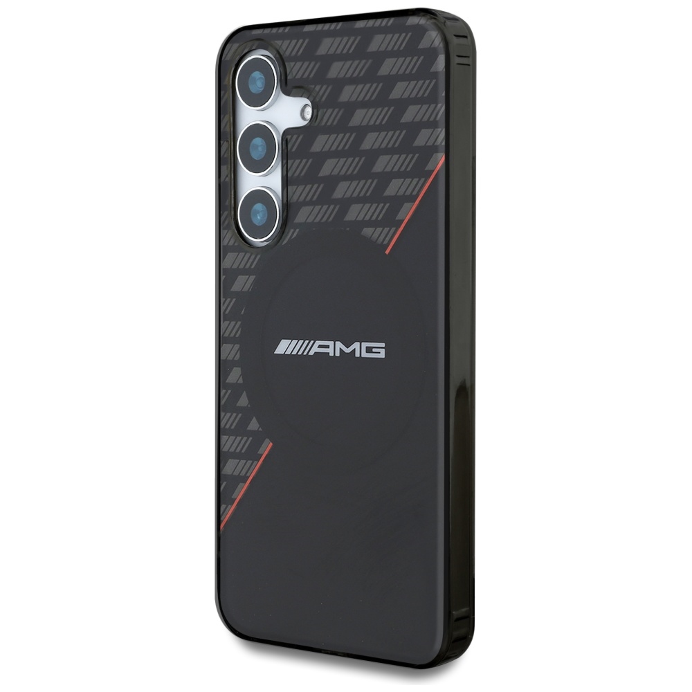 AMG MagSafe dėklas Samsung Galaxy S25+ – juodas/raudonas