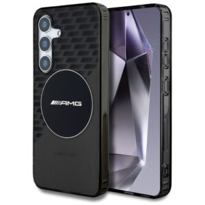 AMG skaidrus MagSafe dėklas Galaxy S25 – juodas
