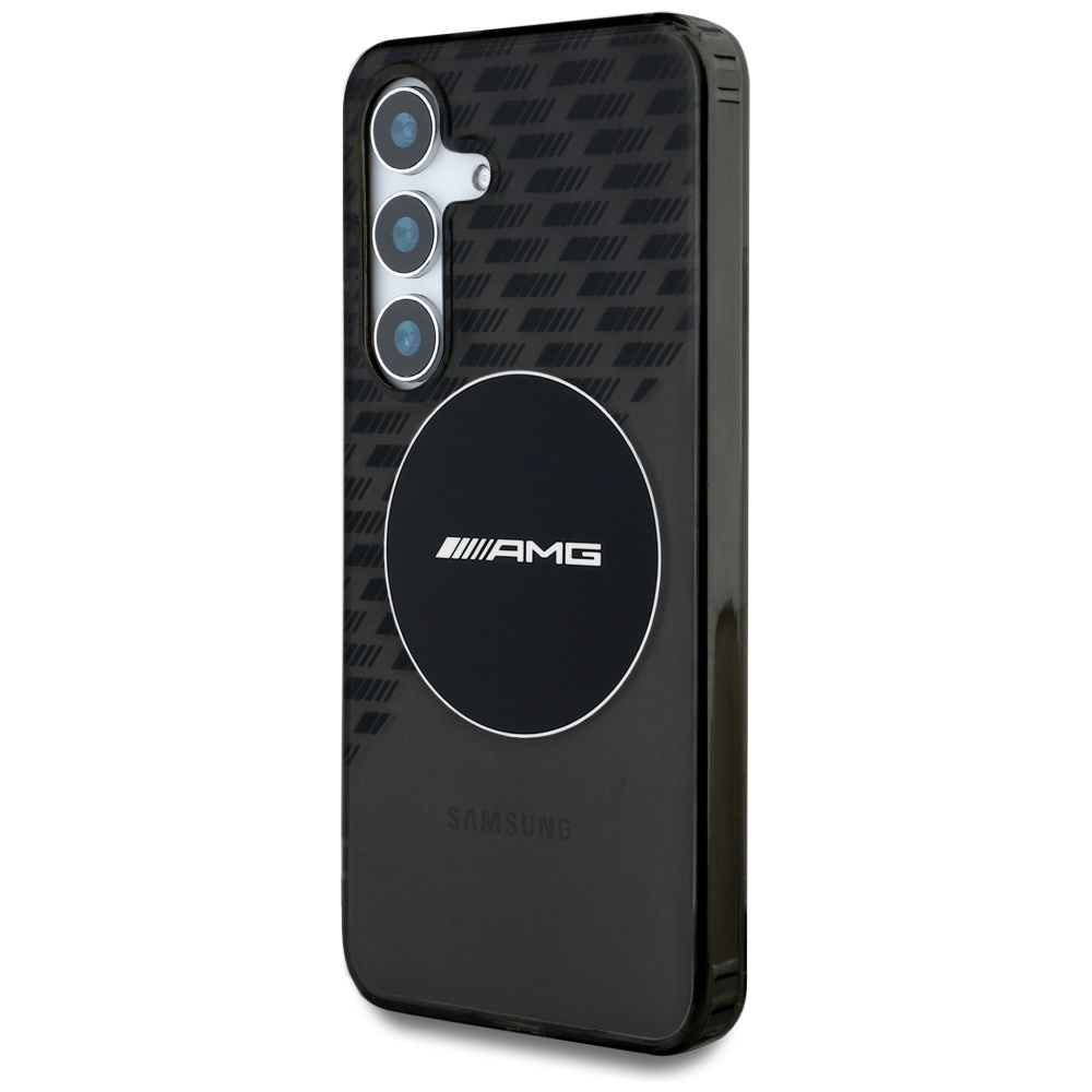 AMG skaidrus MagSafe dėklas Galaxy S25 – juodas