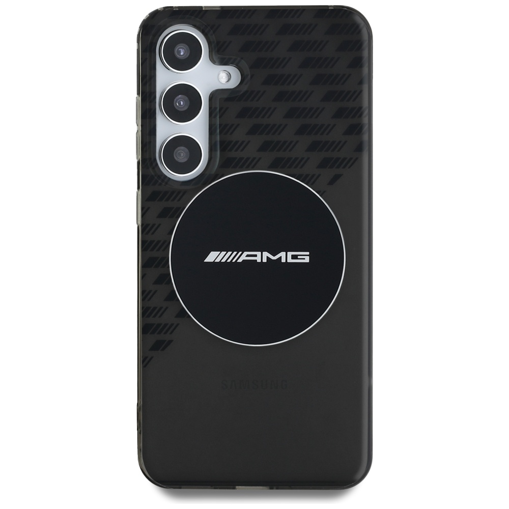AMG skaidrus MagSafe dėklas Galaxy S25 – juodas