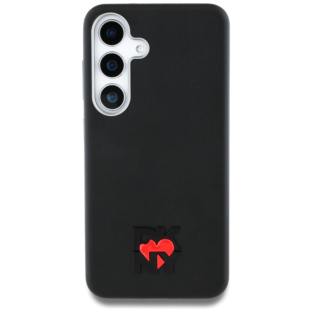 DKNY ekologiškos odos dėklas Samsung Galaxy S25 – juodas