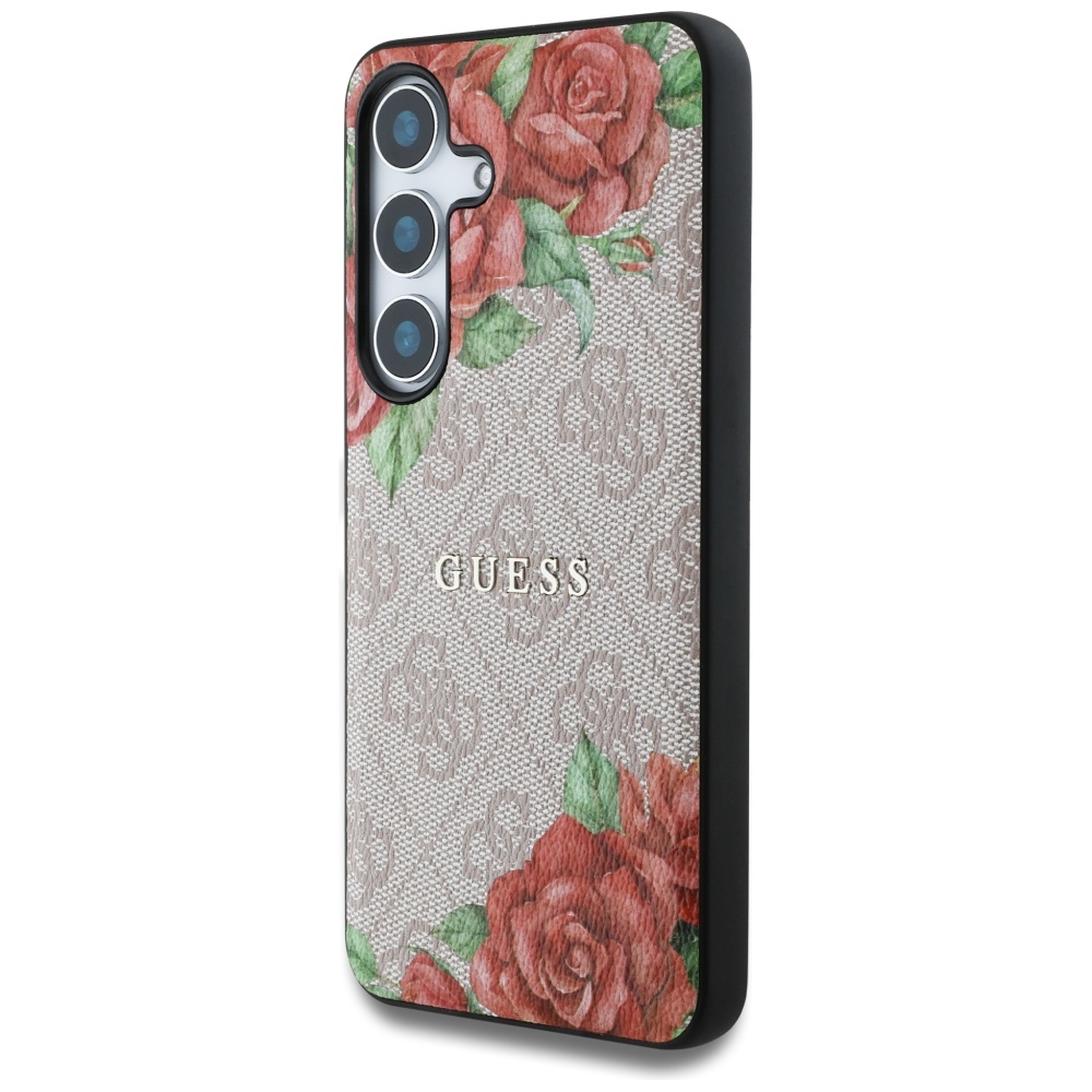 Guess MagSafe dėklas Samsung Galaxy S25 – rožinis
