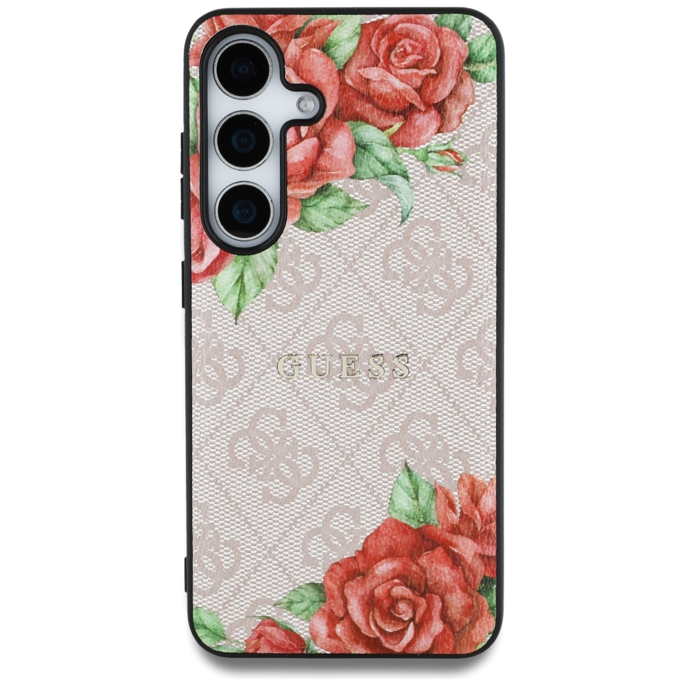 Guess MagSafe dėklas Samsung Galaxy S25 – rožinis