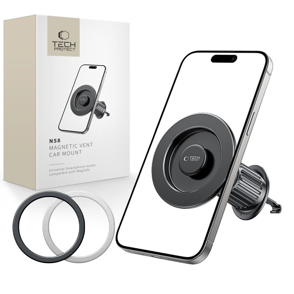 Automobilinis laikiklis į ventiliacijos groteles Tech-Protect N58, juodas