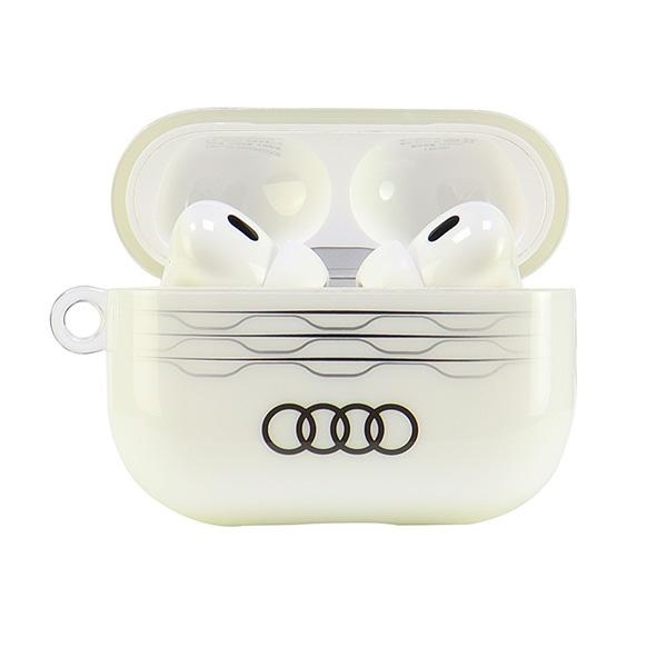 Audi IML geometrinio rašto dėklas AirPods Pro 2 – baltas