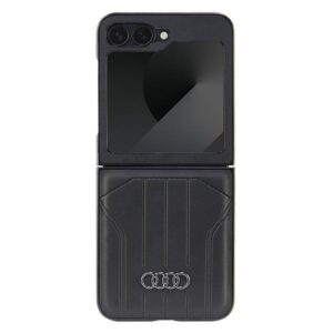 Audi sintetinės odos MagSafe dėklas Galaxy Z Flip 6 – juodas