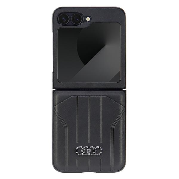 Audi sintetinės odos MagSafe dėklas Galaxy Z Flip 6 – juodas