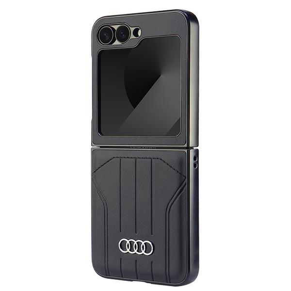 Audi sintetinės odos MagSafe dėklas Galaxy Z Flip 6 – juodas