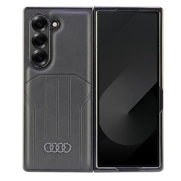 Audi MagSafe dėklas Galaxy Z Fold6 – juodas, eko oda