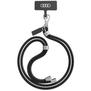 Audi Crossbody universalus pavadėlis 120cm x 10mm - juodas