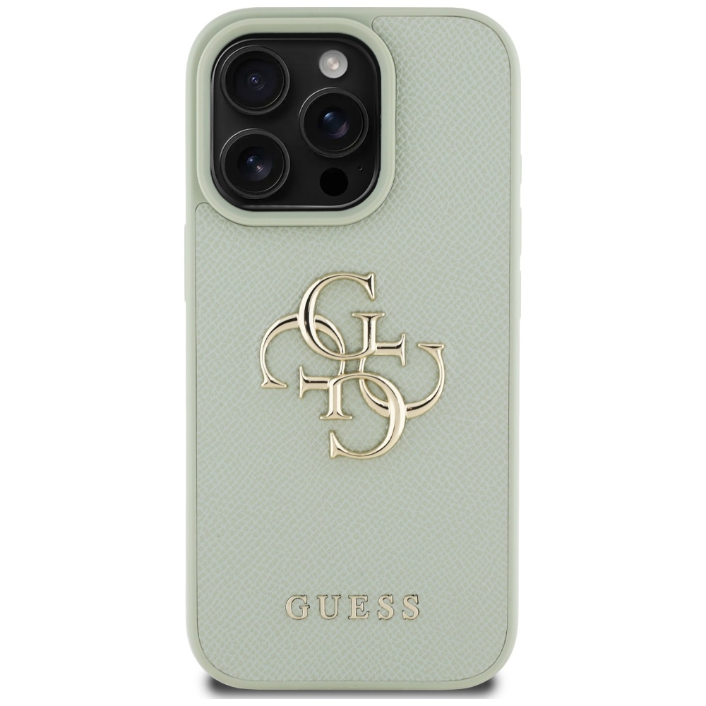 Guess Grained 4G dėklas iPhone 16 Pro – žalias