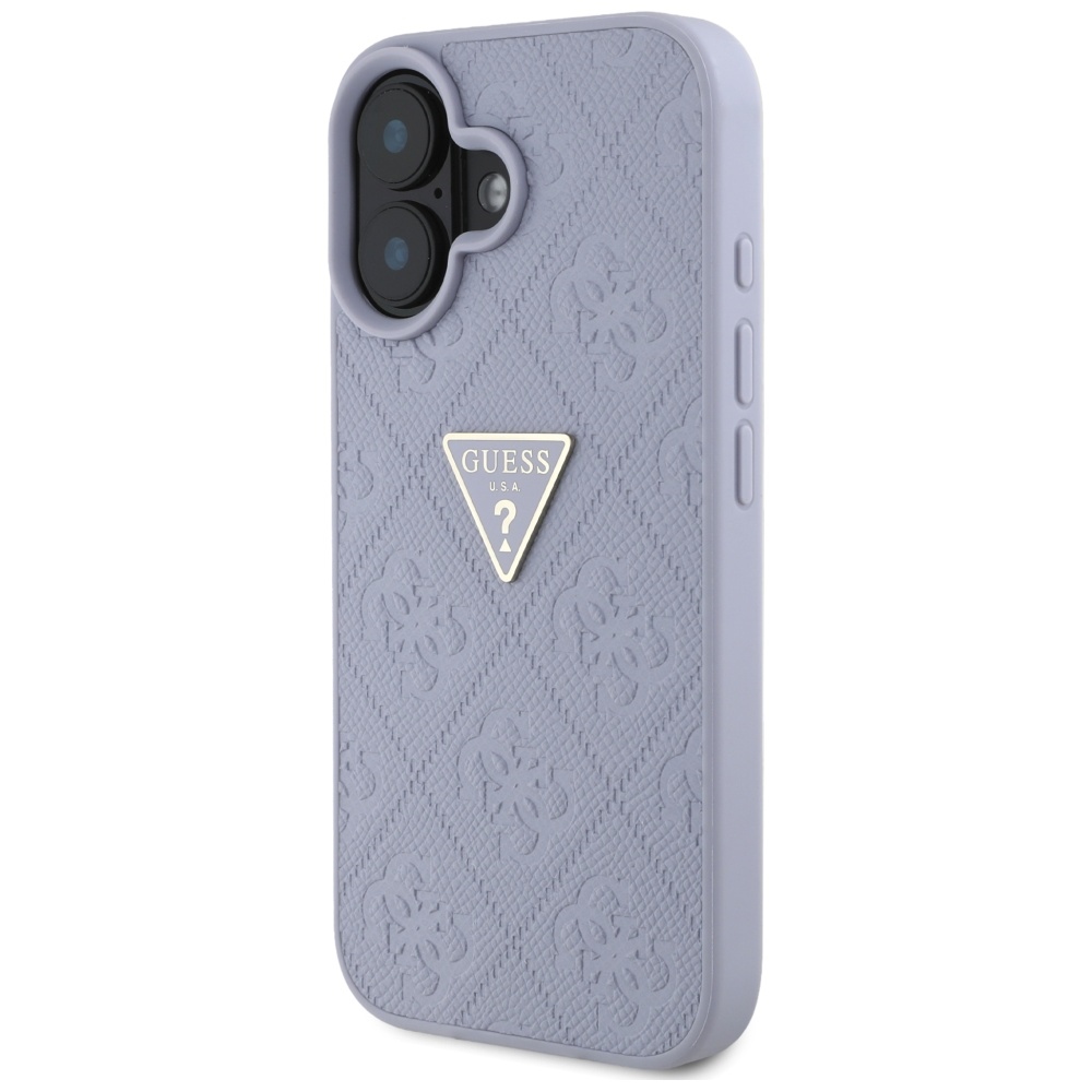 Guess 4G rašto dėklas iPhone 16 – violetinis
