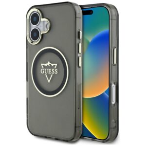 Guess MagSafe dėklas iPhone 16 – juodas