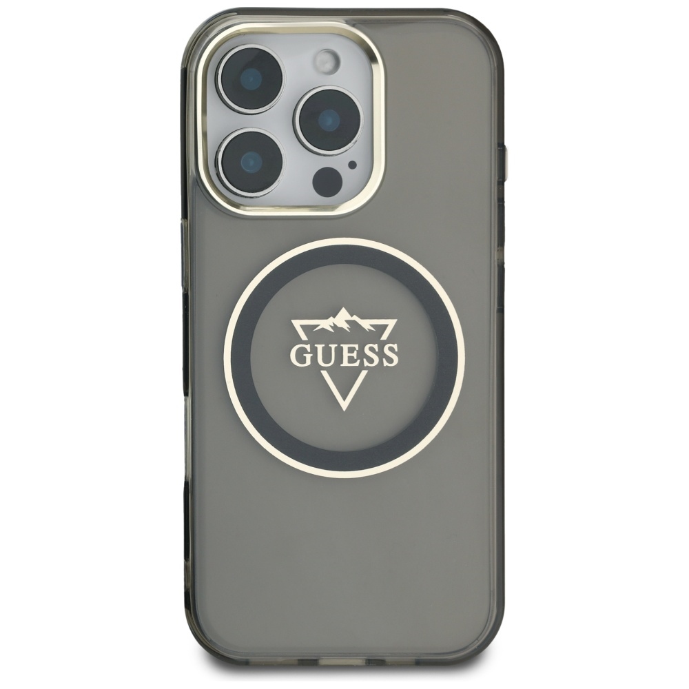 Guess MagSafe dėklas iPhone 16 Pro Max – juodas