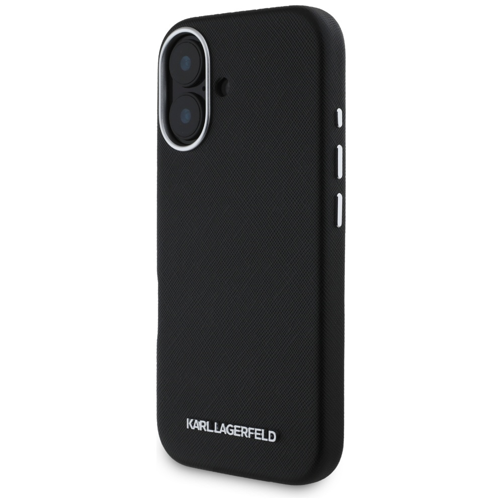 Karl Lagerfeld MagSafe dėklas iPhone 16 – juodas