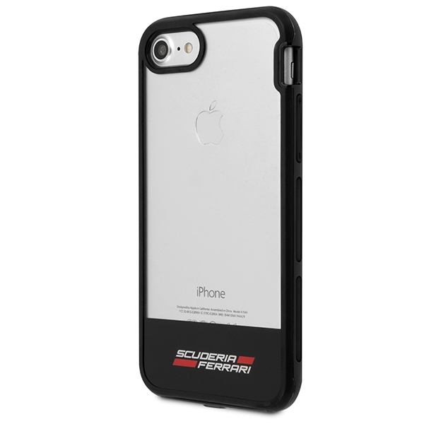 „Ferrari Racing Shield“ dėklas, skirtas „iPhone“ 7 / 8 / SE 2020 / SE 2022 – pusiau permatomas