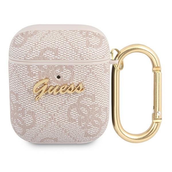 Guess 4G dėklas AirPods 1/2 – rožinis