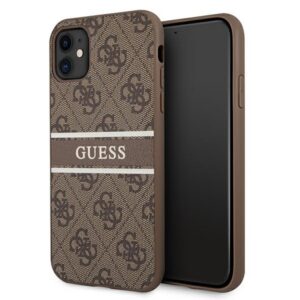 Guess 4G Stripe dėklas iPhone 11 / XR – rudas