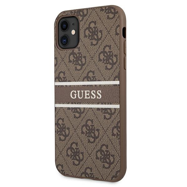 Guess 4G Stripe dėklas iPhone 11 / XR – rudas