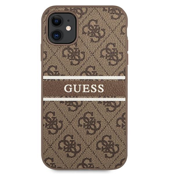 Guess 4G Stripe dėklas iPhone 11 / XR – rudas