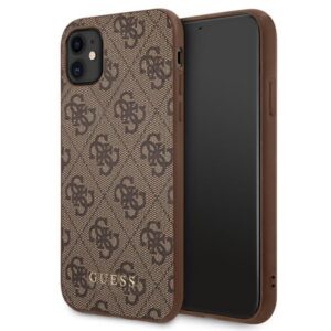 Guess 4G dėklas iPhone 11/XR – rudas