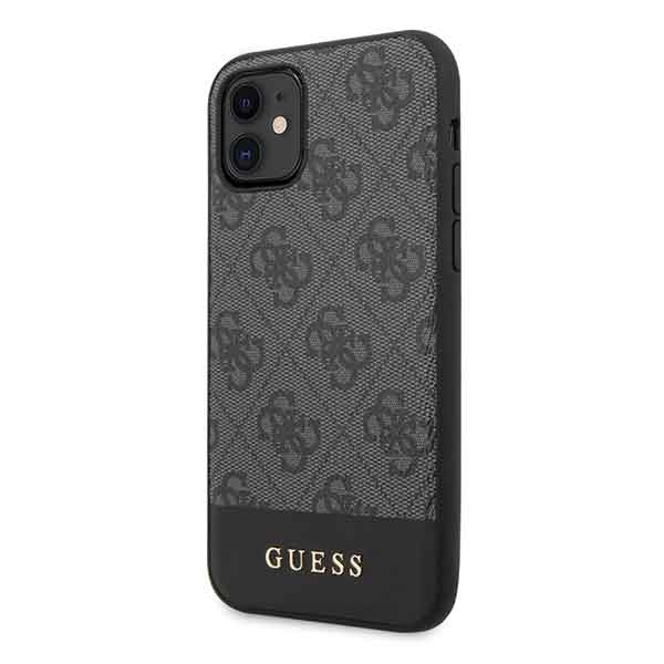 Guess 4G Stripe dėklas iPhone 11/XR – pilkas